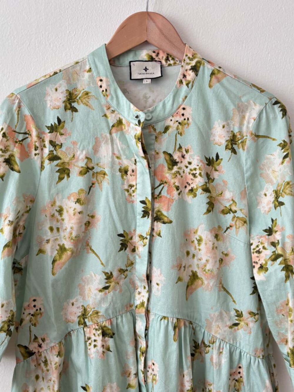 Tuckernuck Aqua Watercolor Royal Shirt Dress - Picture 7 of 10